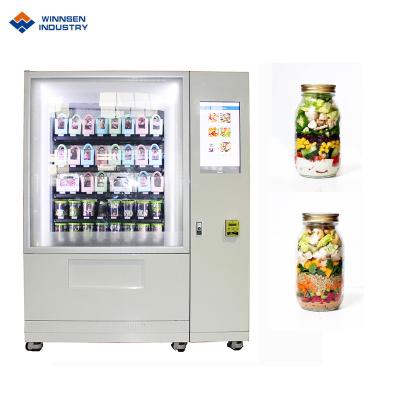 China Egg Vegetables Salad Belt Conveyor Combo Elevator Vending Machine Remote Controlled for sale