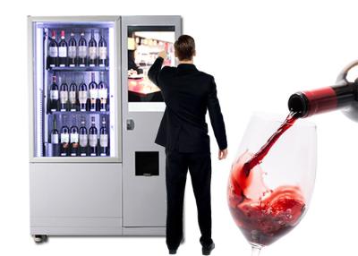 China Luxusaufzugs-Wein-Automat mit großer Werbungs-Schirm-Fernsteuerung zu verkaufen