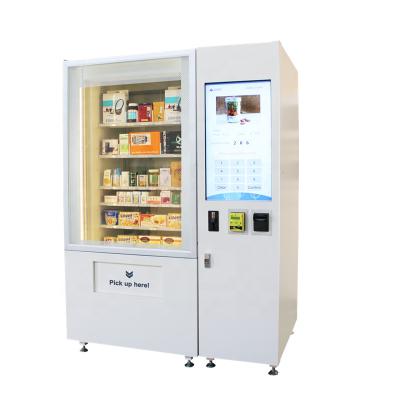 China slimme combo Robotachtige Automaat met Liftsysteem voor Verse de Saladesushi van de Voedselsandwich cupcake met magnetron Te koop