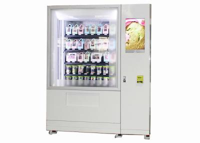 China Salada exterior do refrigerador em uma máquina de venda automática do frasco com o tela táctil de 32 polegadas à venda