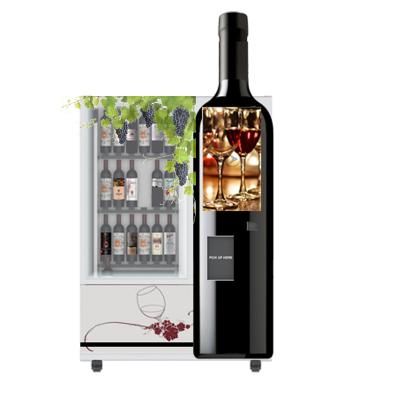 China Glas-USB-Wein-Flaschen-Automat mit Aufzugs-Aufzuganlage zu verkaufen