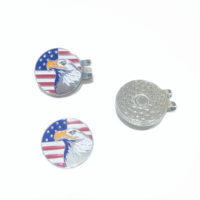 China Custom Magnetic Golf Cap Clip Metal Golf Ball Marker Hat Clip for sale