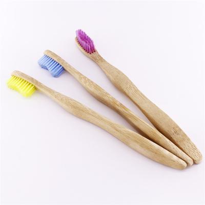 China Wholesale Bamboo Toothbrush Wooden Color Bamboo Toothbrush for sale