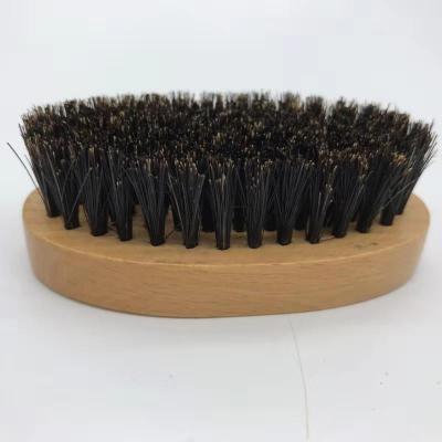 China Factory Supply Cheap Man's Beard Oval Barber Hair Wooden Beard Brush For Cleaning for sale