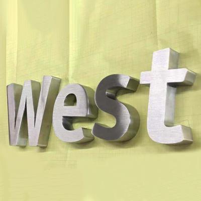 China Shops Manufacturer Wall Mount Show Shop Logo Stainless Steel Custom Channel Letters Sign for sale