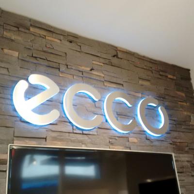 China Buildings Shop Restaurant Custom Logo Led Side Lit Light Custom Backlit Letter Sign for sale