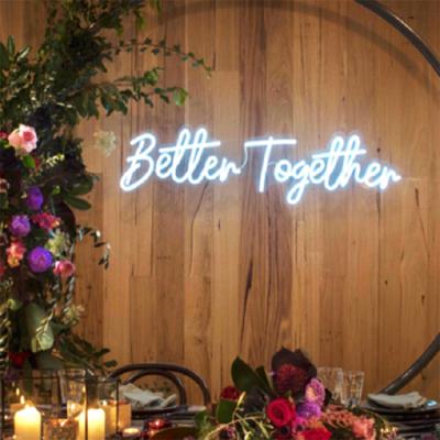 China Wholesale Soft Garden Custom Neon Sign Led Letter Better Together Flex Neon Light Signs for sale