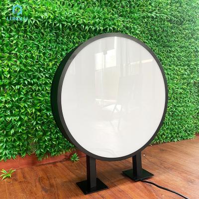 China Acrylic outdoor round acrylic illuminated lightbox led light box sign advertising light boxes for sale