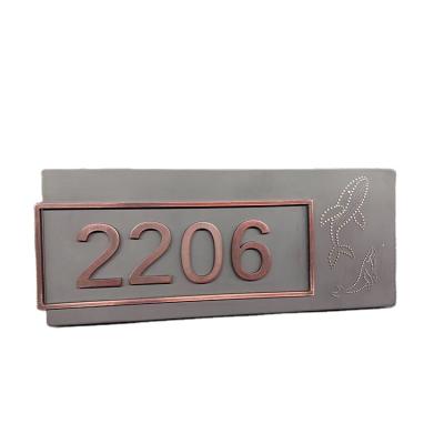 China High Quality Retail 3d Buildings Letters Stainless Steel House Number Directional License Plate Signage for sale