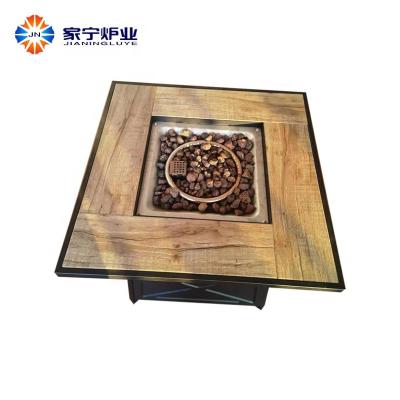 China Balcony Stainless Steel Control Panel Propane Stocked Fire Pit Table for sale