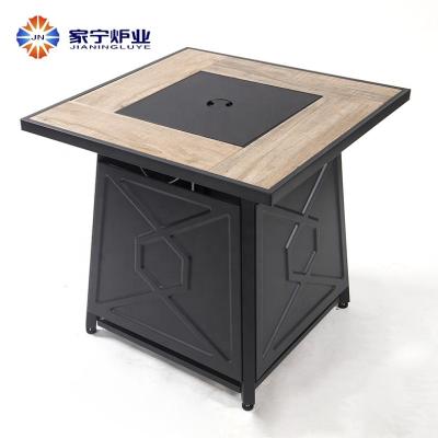 China Hot Selling Square Stocked 28 Inch Gas Fire Table For Outdoor for sale