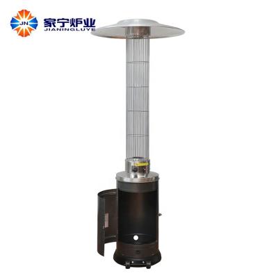 China Exterior Rendered In Porcelain Iron Round Small Glass Tube Outdoor Gas Heater for sale