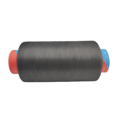 China Best Selling 75/72 Quality 150d 48f Polyester Stock Anti-Bacteria Dope dty dty dyed black nim yarn for sale