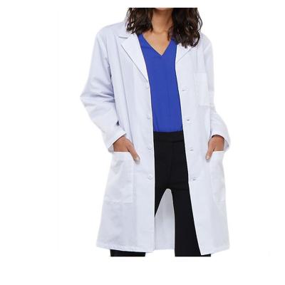 China 1 Chest Pocket Hospital Lab Coat Doctor Medical White Uniform for sale