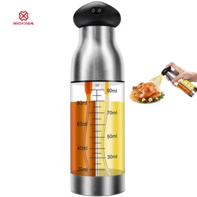 China Kitchen Sustainable Universal Portable BBQ 6.8oz/200ML Olive Oil Mist Spray Bottle Baking 2 in 1 Oil Sprayer for Cooking for sale