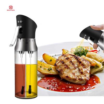 China Kitchen Sustainable 200ml 2 Adjustable Liquids In 1 Spray Mister Olive Oil And Vinegar Glass Olive Oil Sprayer For Cooking for sale