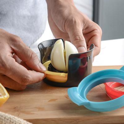 China Stocked Accessories Egg Slicer Egg Cutter Cutting Wire Fruit Slicers 2 Into 1 Hard Boiled Egg Splitters for sale