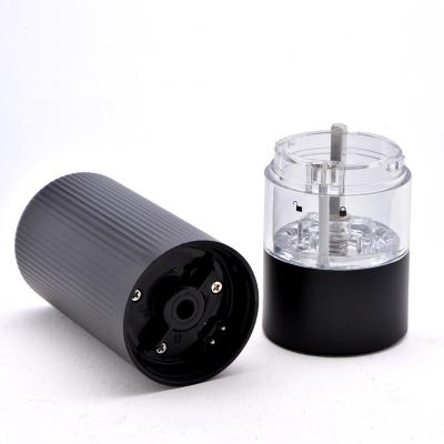 China Sustainable Automatic Electric Acrylic Adjustable Portable Salt and Pepper Grinder Spice Grinder Set Salt Mill for sale