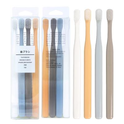 China For Home Use Fashion Family Japan Style 4 - Head Small Pieces Private Label Eco - Friendly Soft Bristle Adult Toothbrush for sale