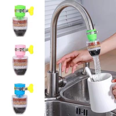 China Kitchen&Toilet 6 Layers Spout Cleaning Filter Shower Head Filter Activated Carbon Bubbler Faucet Filter Water Saving Kitchen Faucet Purifier for sale