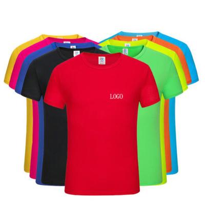 China Polyester Fashion Casual Round Neck High Quality Round Style Custom Logo T-Shirts For Team Building for sale