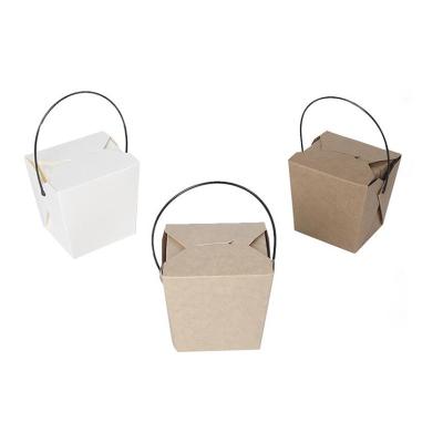 China Factory Disposable Supply Customized Safe Disposable Fast Food Packaging Biodegradable Lunch Box With Handle for sale