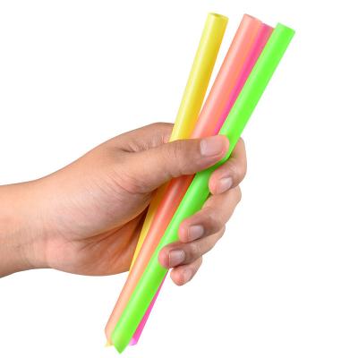 China Art Straw Wholesale Disposable Plastic Drink Disposable Color Long Telescopic PP Straw for sale