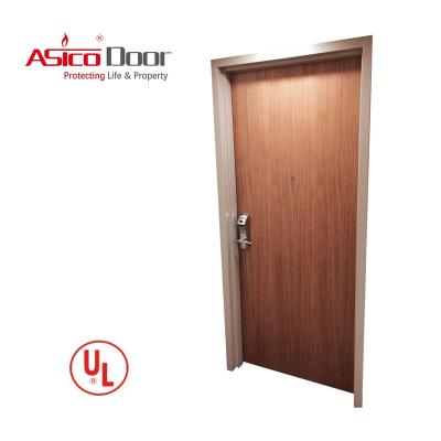 China Modern ASICO BK80 Fire Rated Solid Wood Door With UL Certification for sale