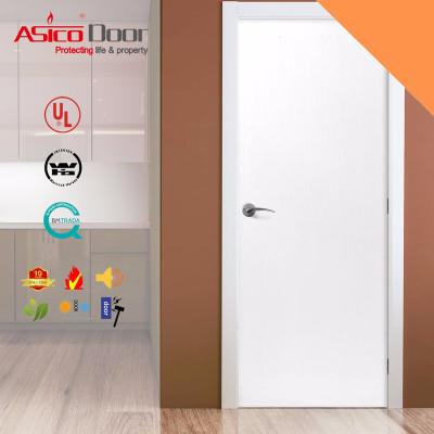 China ASICO RAL Solid Color Rustic White Wooden Flush Door for Interior for sale