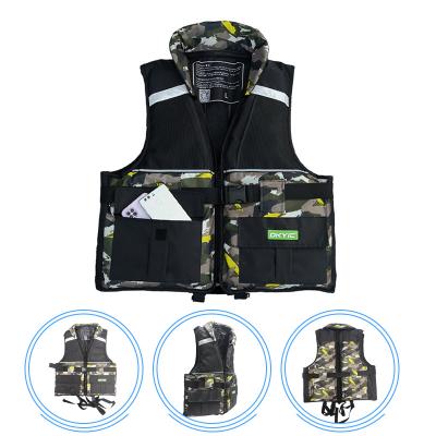 China Custom Logo EPE Foam Water Pool Fishing Jacket Life Vest Boat Camouflage Life Vest Adult Vest Adult for sale