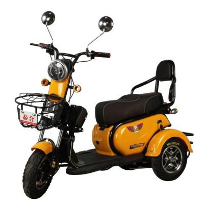 China Most popular carbon steel family use hot selling three seats baby seat electric tricycles three wheel biycles for sale