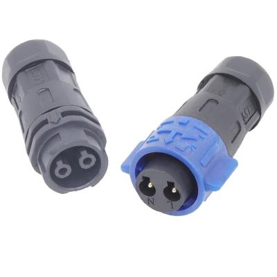 China AOHUA Power Power Cable Seal IP67 Outdoor Waterproof 2 Pin Lock Connector For Led Lighting for sale