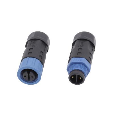 China Male Female Type M15 2 Pin Power AOHUA Assembly Welding Power Connector for sale