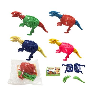 China Children's Toys 6cm Funny Kids Self Assembling Small Small Plastic Dinosaur DIY Toys for sale