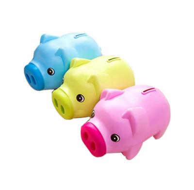 China Cute Non-Toxic Plastic Money Saving Piggy Bank Gift Phone Booth For Kids Children for sale