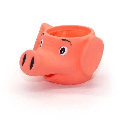 China Factory Made Cute Cartoon Toy China Vinyl Pig Cartoon Mugs Coffee Mugs for sale