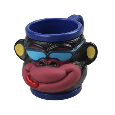 China Cartoon Monkey Toy 3D Plastic Animal Shape Ice Cream Cup Eco - Friendly for sale