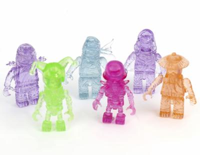 China Small collection transparent promotional plastic toy mini transparent injection figure for sale