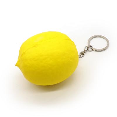 China China Anti Stress Lemon Pu Promotional Stress Toy Keyring for sale