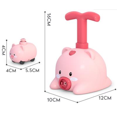 China 2021 Year Hot Selling ABS Plastic Pig Pneumatic Sliding Toy Car Diecast Toy for sale