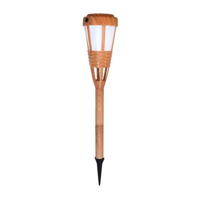 China Realistic Bamboo Garden Torch Flame Torch Simulation Flickering Flame Lighting Solar Lamp for sale