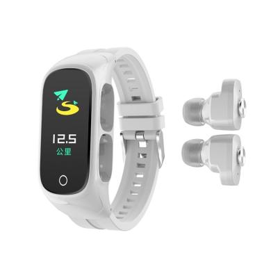 China MP3 Playback Heart Rate Fitness Tracker Blood Pressure Monitor Smartwatch 2 In 1 Earphone Men Women Smart Band N8 for sale