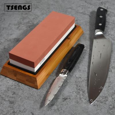 China Amazon Hot Selling Disposable Knife Whetstone With Bamboo Case Sharpening Stone for sale