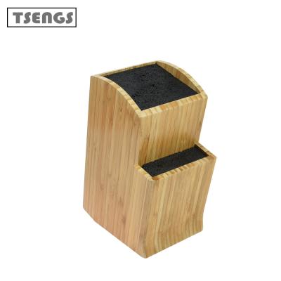 China Universal Disposable Bamboo Wooden Kitchen Knife Block Holder LFGB Approve for sale