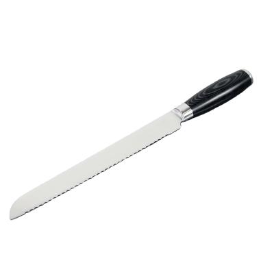 China Sustainable Bread Knife Stainless Steel Serrated 8 Inch Bread Kitchen Knife for sale