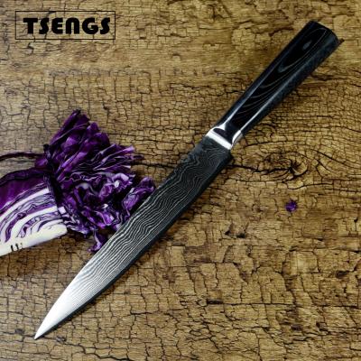 China Viable White 8 Inch Kitchen Knife Damascus Slicing Knife 67 Layers Damascus Kitchen Chef Steel Knife for sale