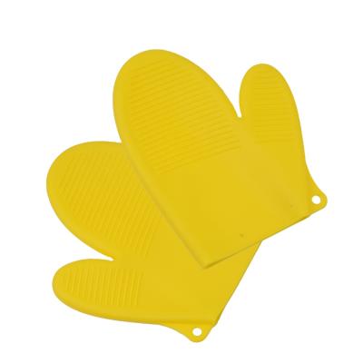 China Highest Oven Mitt Heat Resistant 100% Food Grade Silicone Heat Resistant Gloves Kitchens Cooking BBQ Silicone Baking Gloves for sale