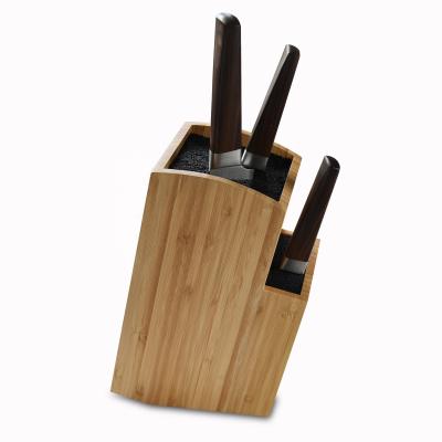 China Disposable Blocks And Roll Bags Bamboo Knife Block For Kitchen Knife Storage for sale