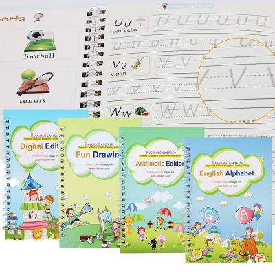 China Common Reusable Book Sets Children Kids Print Hand Writing Books Calligraphy Tracing Magic Practice Notebooks for sale