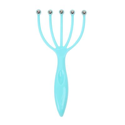 China Scalp Neck Massager Comb Roller Five Finger Steel Ball Main Claws Hand Relax SPA Hair Care Relaxation for sale